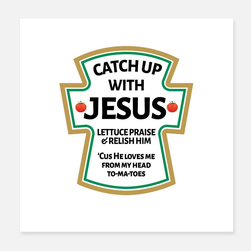 catch up with Jesus,Christian Bible' Poster | Spreadshirt