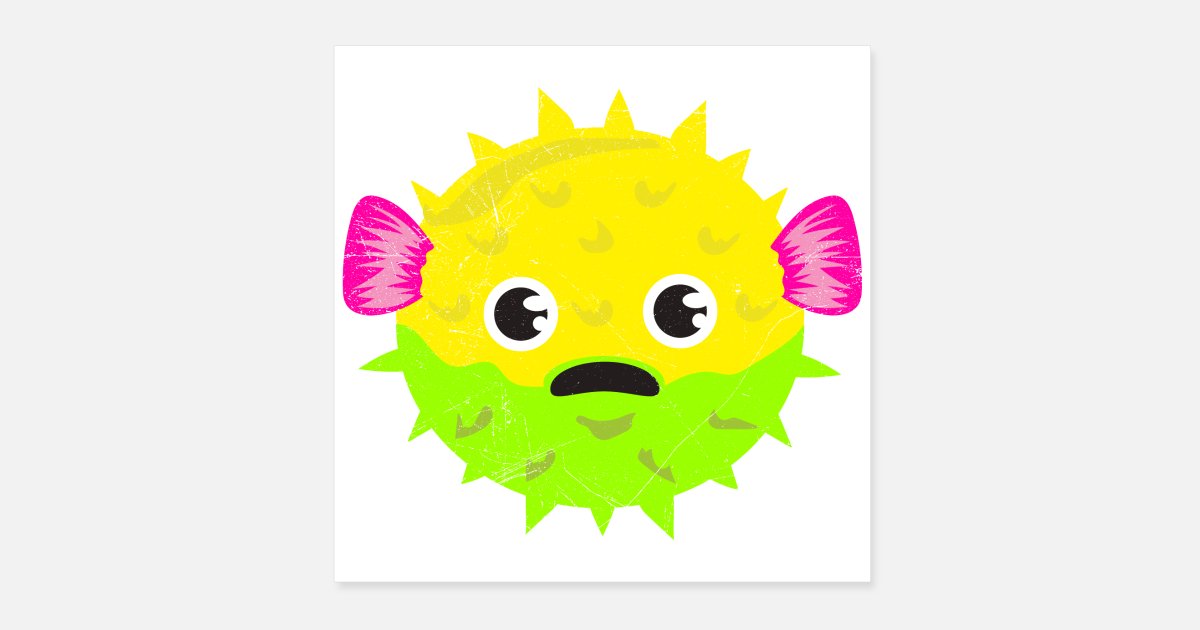 Puffer Fish Bubble Fish Kids Funny Gift Idea' Poster | Spreadshirt