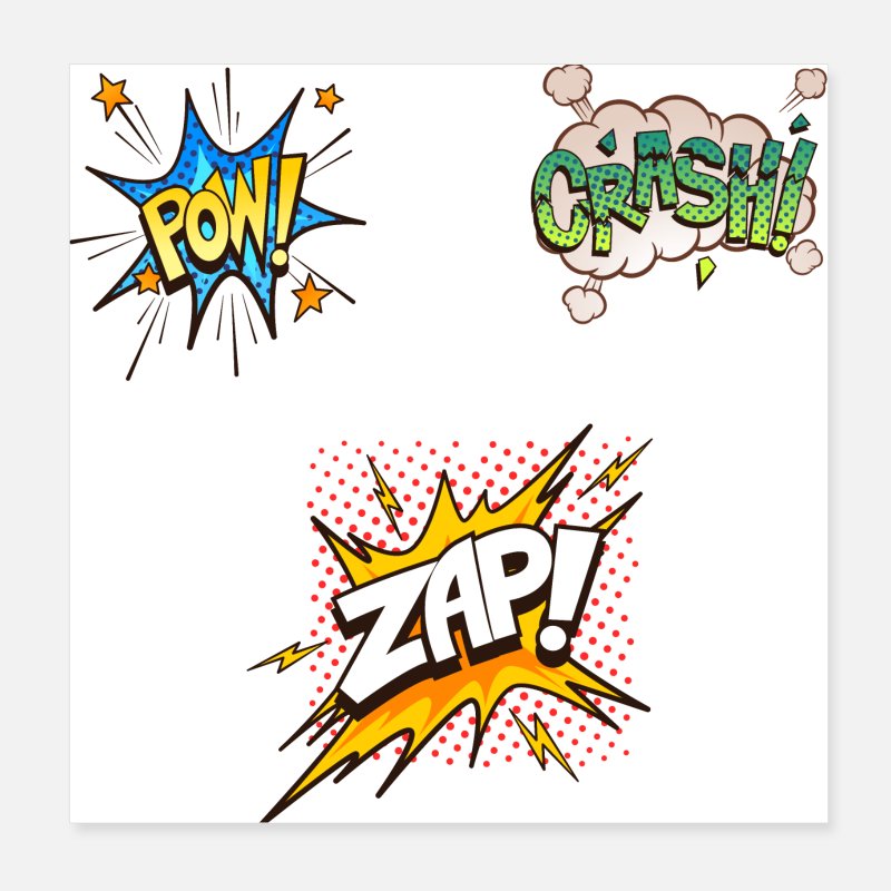 Comic Book Funny Sound Effects Pack' Poster | Spreadshirt