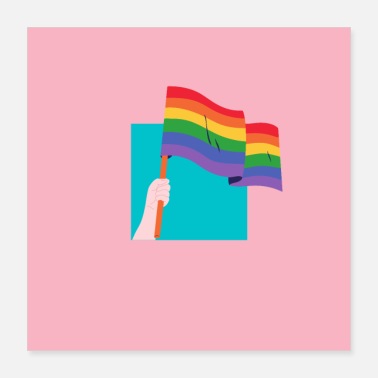Rainbow Flag The Rainbow Flag - Pride Month Design - Poster