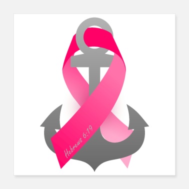 Pink Ribbon Hope anchors the soul pink ribbon - Poster