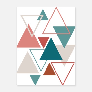 Minimalism Geometric Triangle Art - Poster