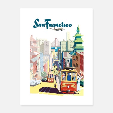 Landscape San Francisco vintage mode - Poster