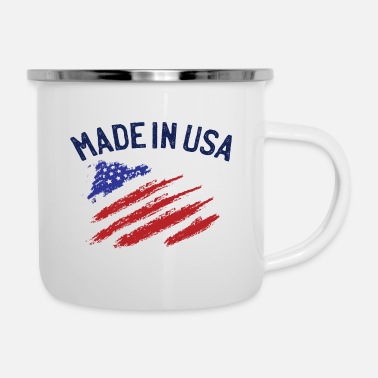 Made Made in USA United States US Flag - Enamel Mug