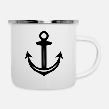 Maritime Cup Anchor Lighthouse Compass Sea Marine Mug Enamel Cup LOOK NEW 