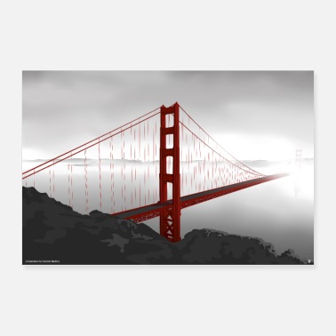 Landscape Golden Gate Bridge - Poster