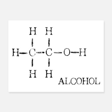 Alcoholic Alcohol Molecule - Poster