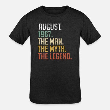Mens Legend August 1967 54th Birthday T Shirt - Kids&#39; Tri-Blend T-Shirt