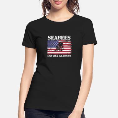 U.S. Navy Seabees Flag Veteran DD-214 - Women’s Organic T-Shirt
