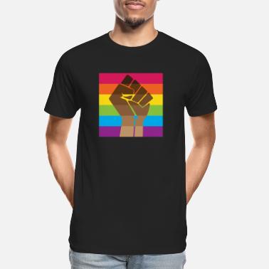 Blm LGBT &amp; BLM Pride Fist - Men’s Organic T-Shirt