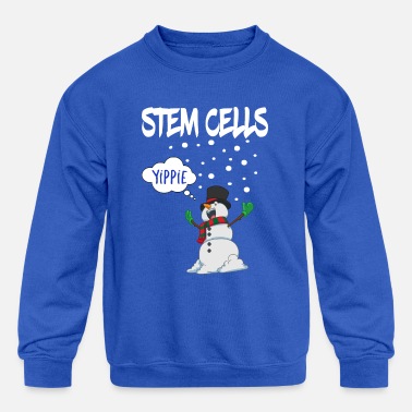Snowman Biology Teacher Snowman Stem Cells Science Gift - Kids&#39; Crewneck Sweatshirt