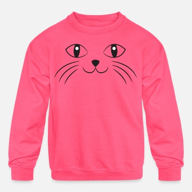 Cat Cat Face - Kids&#39; Crewneck Sweatshirt