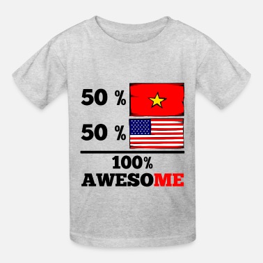 America Half Vietnamese Half American 100% Awesome - Hanes Youth T-Shirt