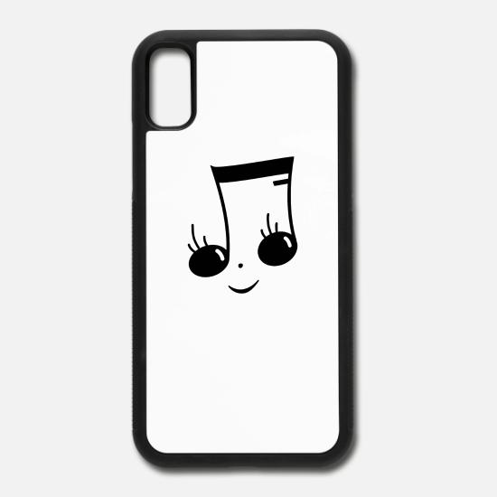 Smiling Music Notes Funny Tshirt Iphone X Xs Case White Black