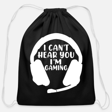 water resistant Gaming Bag Black with Gold Slogan Battle Royale drawstring bag 