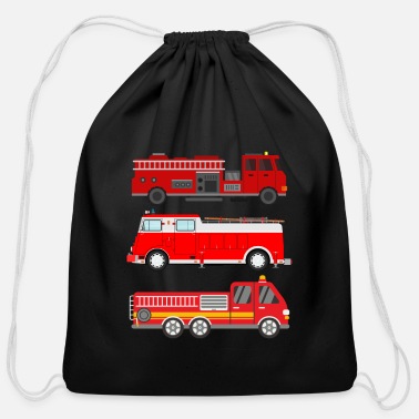 Fire I Like Fire Trucks Firetruck Fireman - Cotton Drawstring Bag