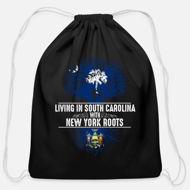 Carolina South Carolina Home New York Roots State Tree - Cotton Drawstring Bag