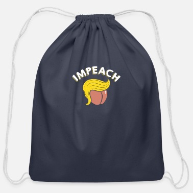 Donald Trump Impeach Trump Funny Anti Trump Impeachment graphic - Cotton Drawstring Bag