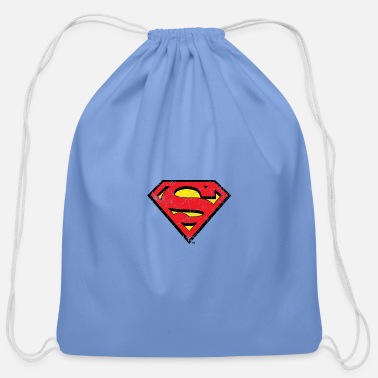 Superman logo shield Fun sport Gymbag shopping cotton drawstring 
