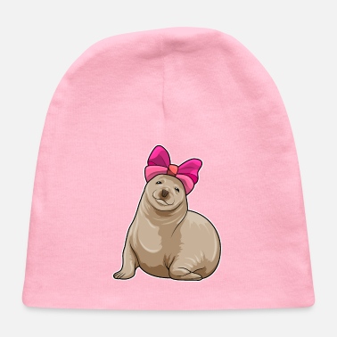 Swimmer Seal with Ribbon - Baby Cap