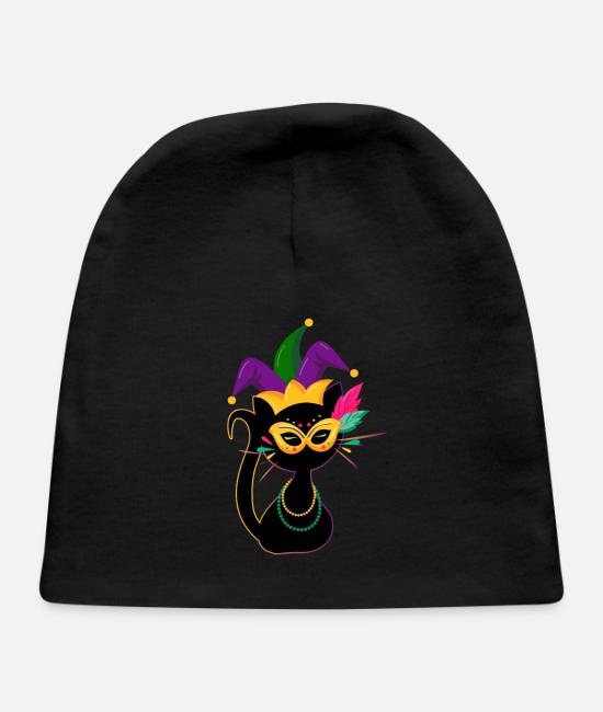 Mardi Gras Funny Cat Costume Mask Hat Beads Baby Cap Spreadshirt