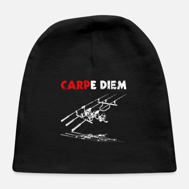 Carp Carp fishing carp angler saying Carpe Diem - Baby Cap