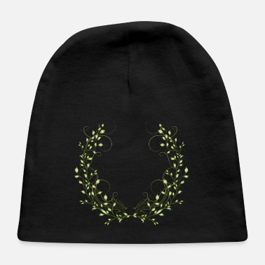 Frame delicate bright green twigs with fine lines - Baby Cap