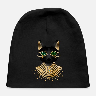 Ornament Egyptian cat with gold colored ornaments - Baby Cap