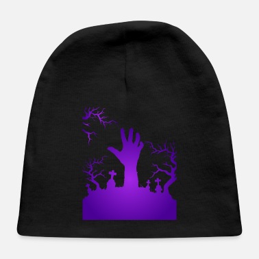 Grave Graves Graves hand grave scary horror cool purple - Baby Cap