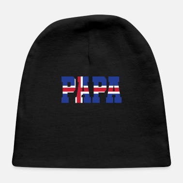 German Iceland Flag Papa - Baby Cap