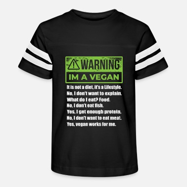 Warning I Am Vegan - Kids&#39; Vintage Sport T-Shirt