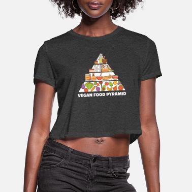 Vegan Food Pyramid - Women&#39;s Cropped T-Shirt