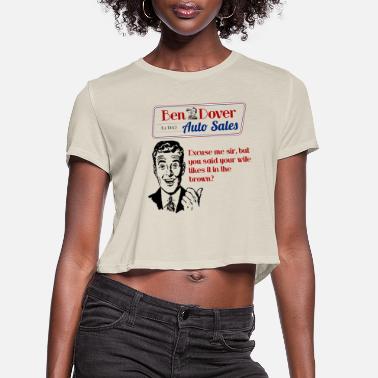 Used Funny Used Car Salesman Sales Joke - Women&#39;s Cropped T-Shirt