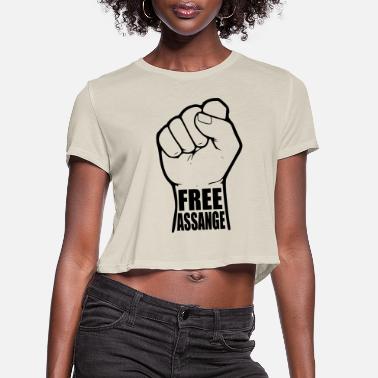 Free FREE ASSANGE - Women&#39;s Cropped T-Shirt