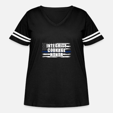 Serve Thin Blue Line Patriot For Future Police Officer - Women&#39;s Curvy Vintage Sports T-Shirt