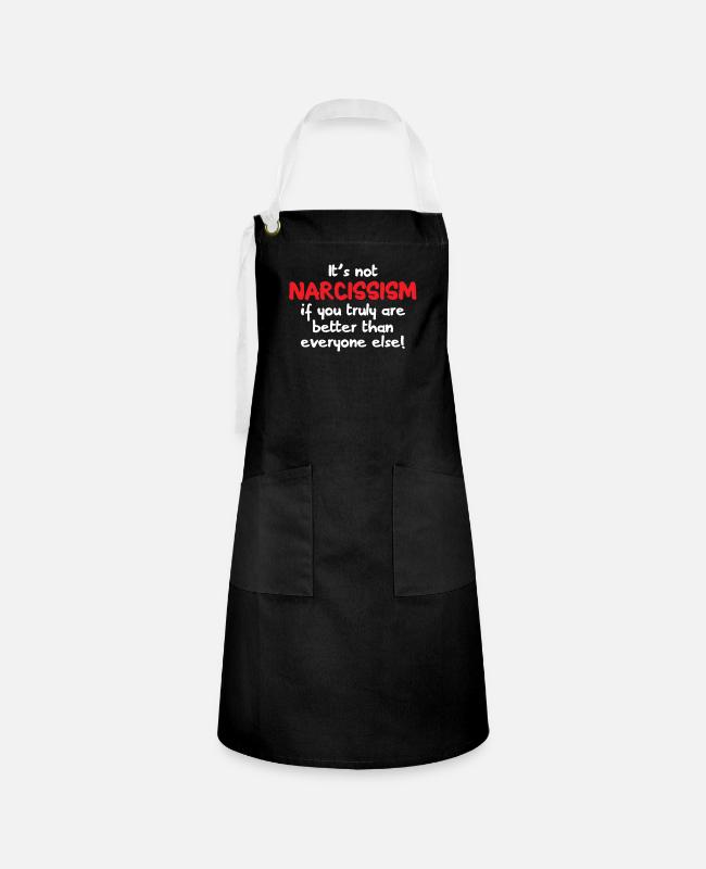 Narcissisme Drole Citation Arrogant Egocentrique Tablier Contraste Spreadshirt