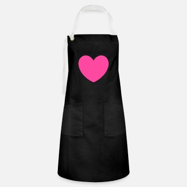 Wedding Day pink heart hearts gift valentines day couples - Artisan Apron