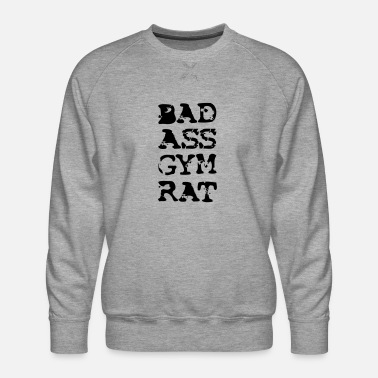 Men's Buff Gym Rat Black Raglan Hoodie Workout Motivational Gym Fitness Sweater