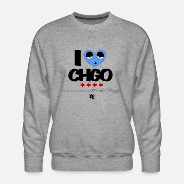 I Love CHGO. Heart Edition - Men&#39;s Premium Sweatshirt