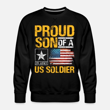 Proud Military Wife Proud Army Son Army Mom US Army Memorial Day - Men&#39;s Premium Sweatshirt