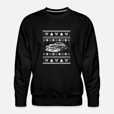 Christmas Hot Rod Ugly Christmas Sweater Themed Mens LS Premium Sweatshirt 