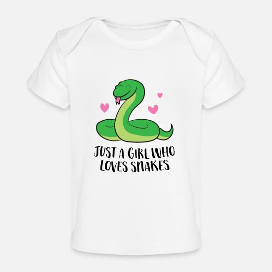 Juste Une Fille Qui Aime Les Serpents Cute Snake Girl T Shirt Bio Bebe Spreadshirt
