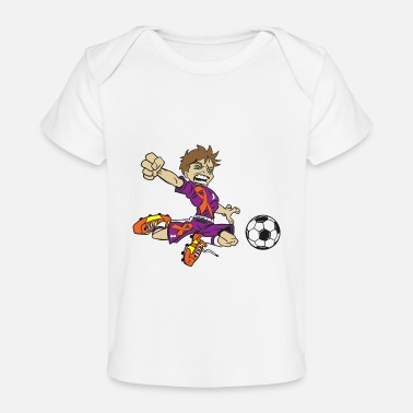 SOCCER BOY ORANGE RIBBON - Baby Organic T-Shirt