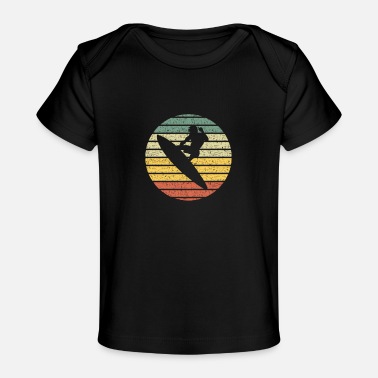 Waves Vintage Surfer Silhouette - Baby Organic T-Shirt