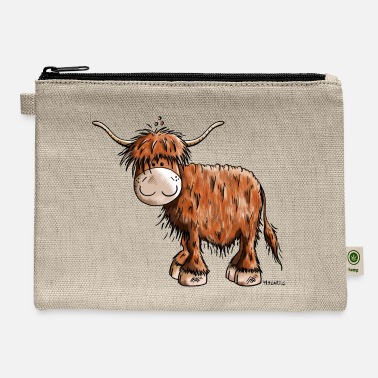 Scottish Highland Cattle - Cartoon - Fun - Gift - Carry All Pouch