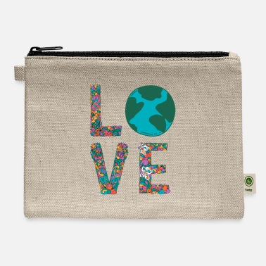 Ornament earth love words vintage ornament - Carry All Pouch