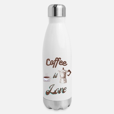 Love I love coffee - Insulated Stainless Steel Water Bottle