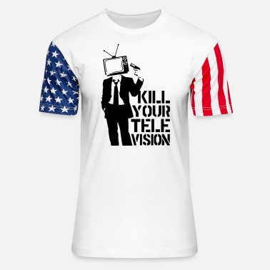 Television Kill Your Television VECTOR - Unisex Stars &amp; Stripes T-Shirt