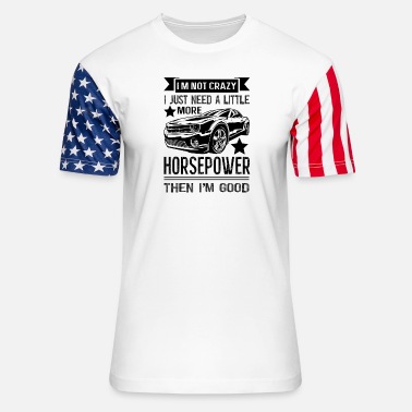 Horsepower Muscle Car Lovers Horsepower Shirt - Unisex Stars &amp; Stripes T-Shirt