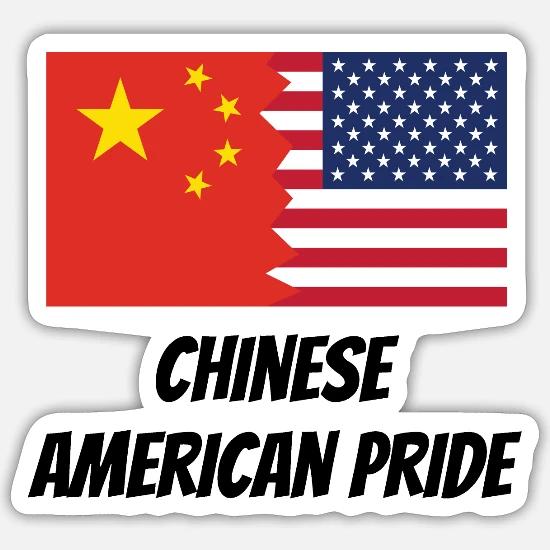 Chinese American Pride Sticker Spreadshirt